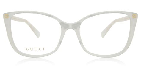 gucci gg0026o 003 white women eyeglasses